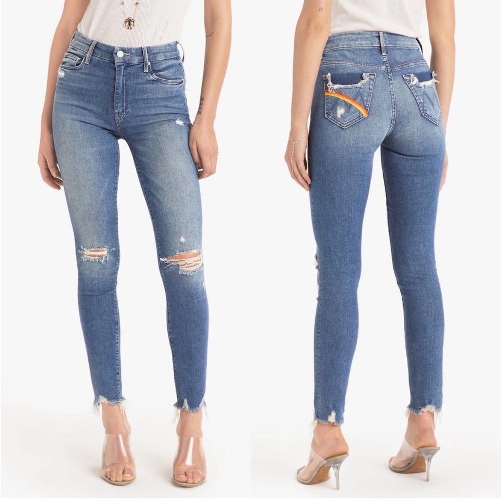 MOTHER The High Waisted Looker Ankle Chew in Learning To Hula